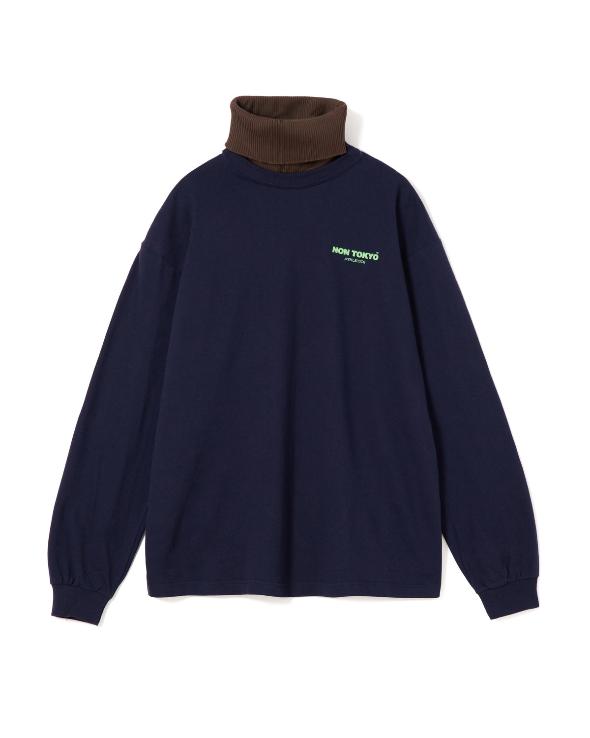 HIGH-NECK L/S T-SHIRT (NAVY)