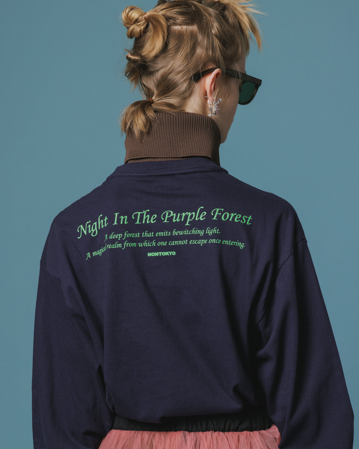 HIGH-NECK L/S T-SHIRT (NAVY)