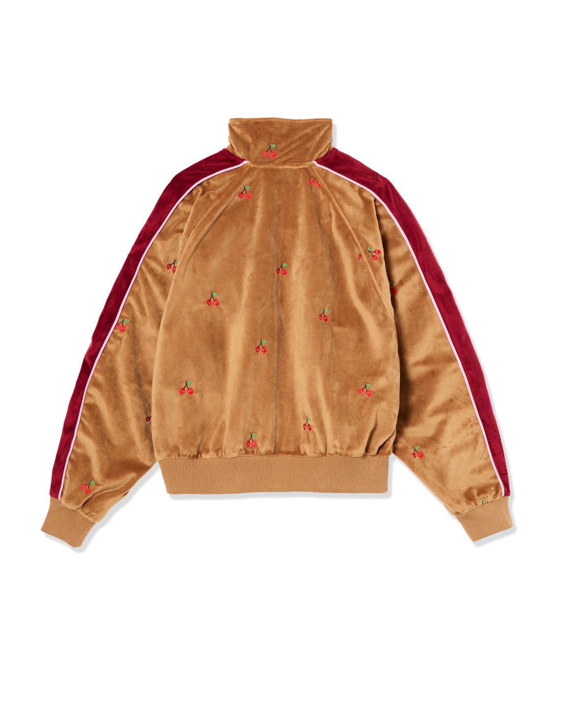 EMBROIDERY VELOUR TRACK JKT (BROWN)
