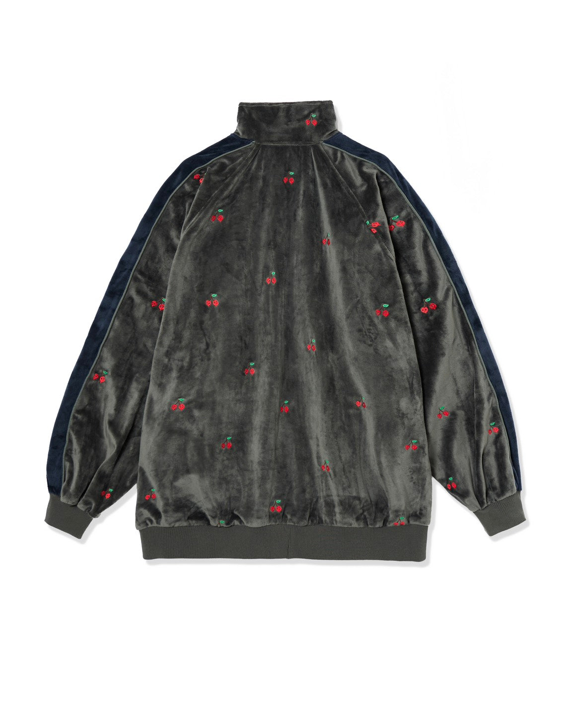 EMBROIDERY VELOUR TRACK JKT (GRAY)