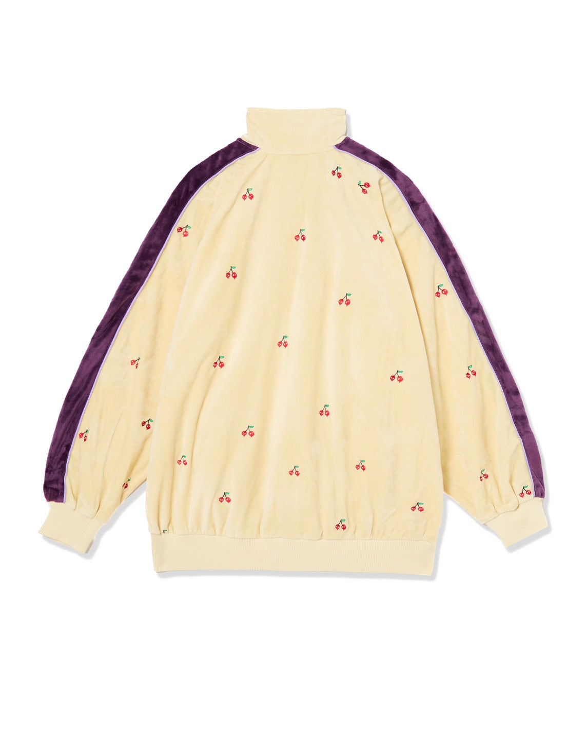 EMBROIDERY VELOUR TRACK JKT (IVORY)