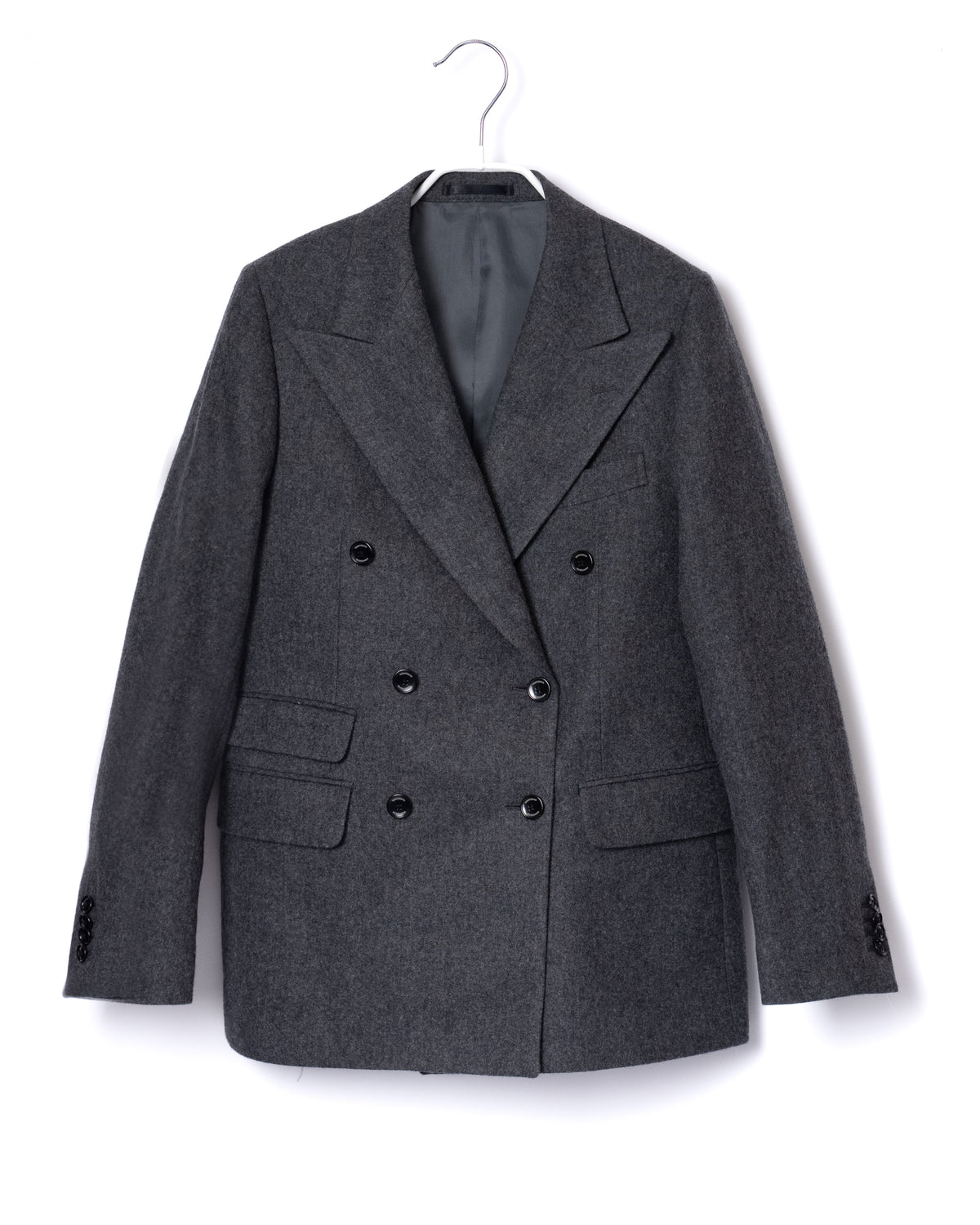 WOOL DOUBLE JACKET (GRAY)