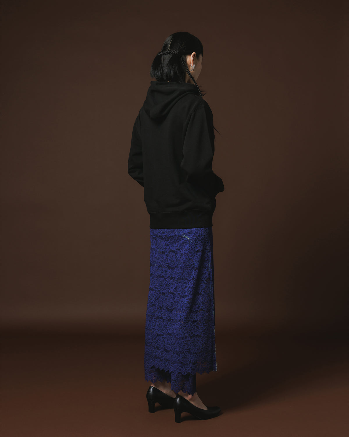 PRINT PULLOVER PARKER / HOUSE (BLACK)