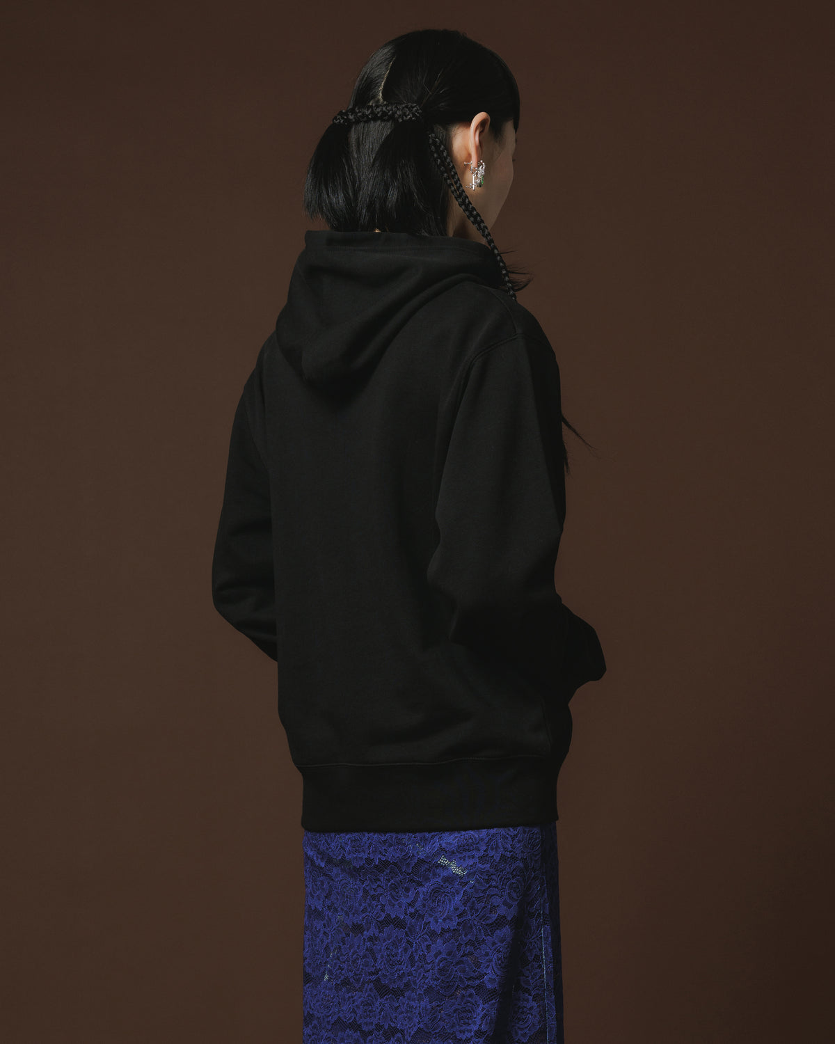 PRINT PULLOVER PARKER / HOUSE (BLACK)
