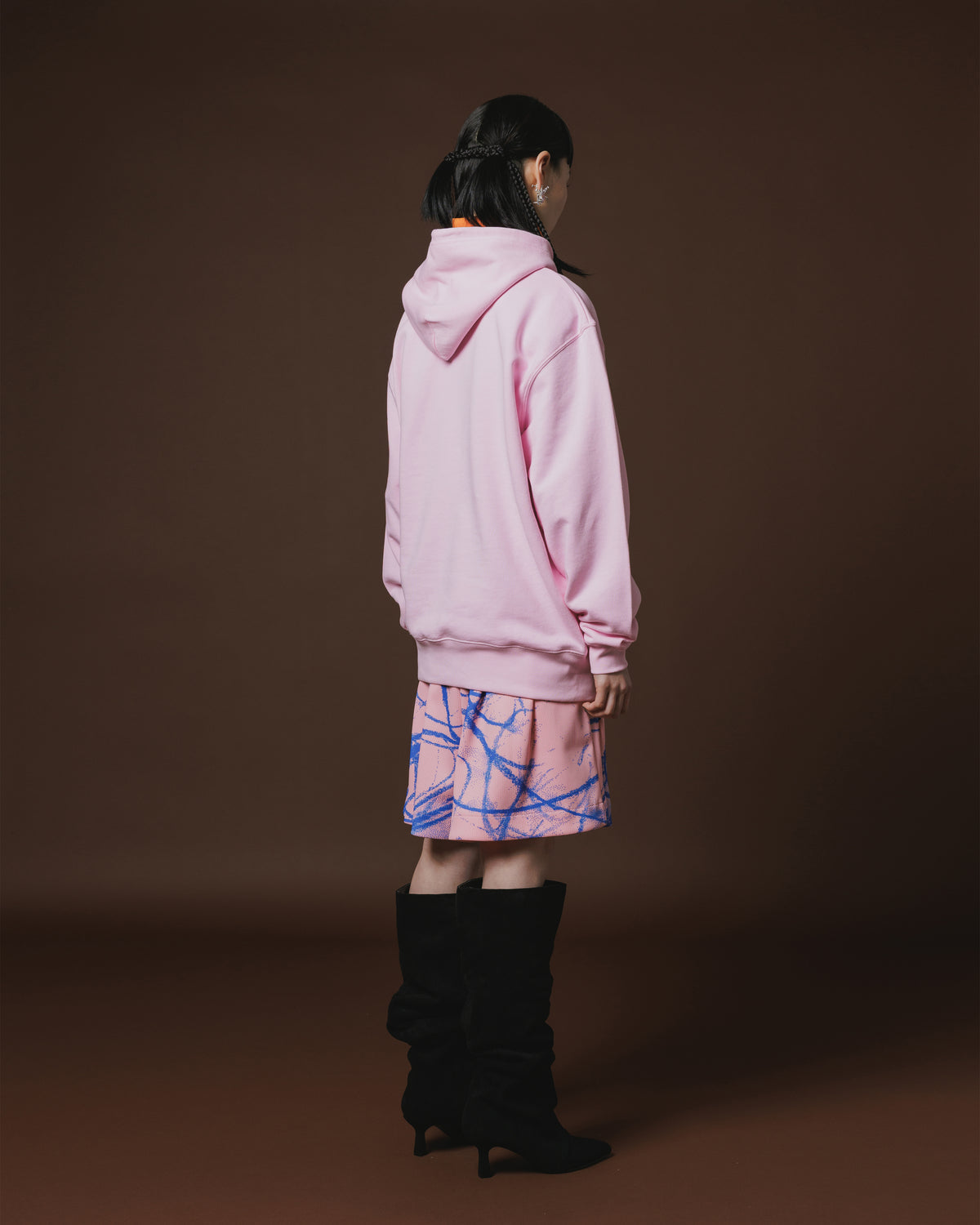 PRINT PULLOVER PARKER / HOUSE (PINK)