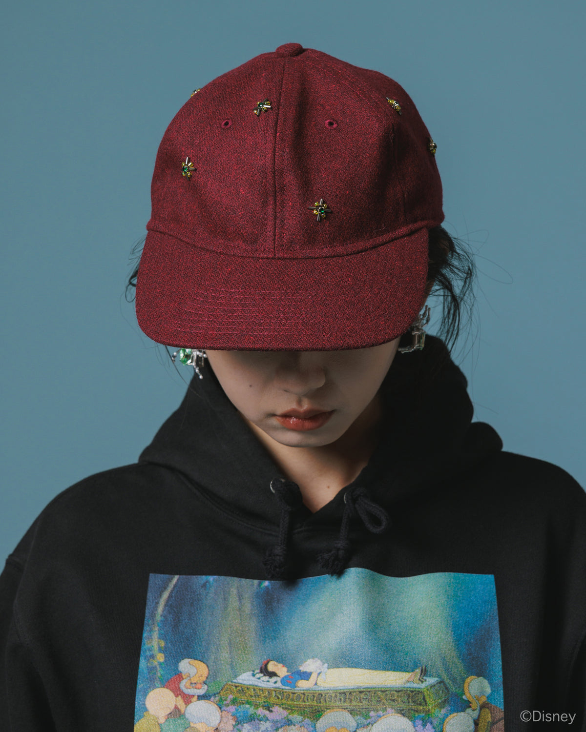 BIJOU WOOL CAP (WINE)