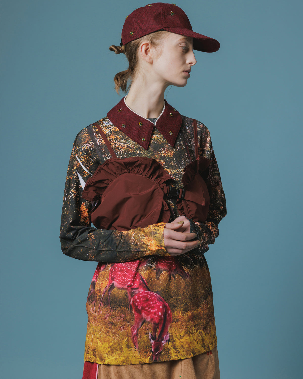 BIJOU WOOL CAP (WINE)