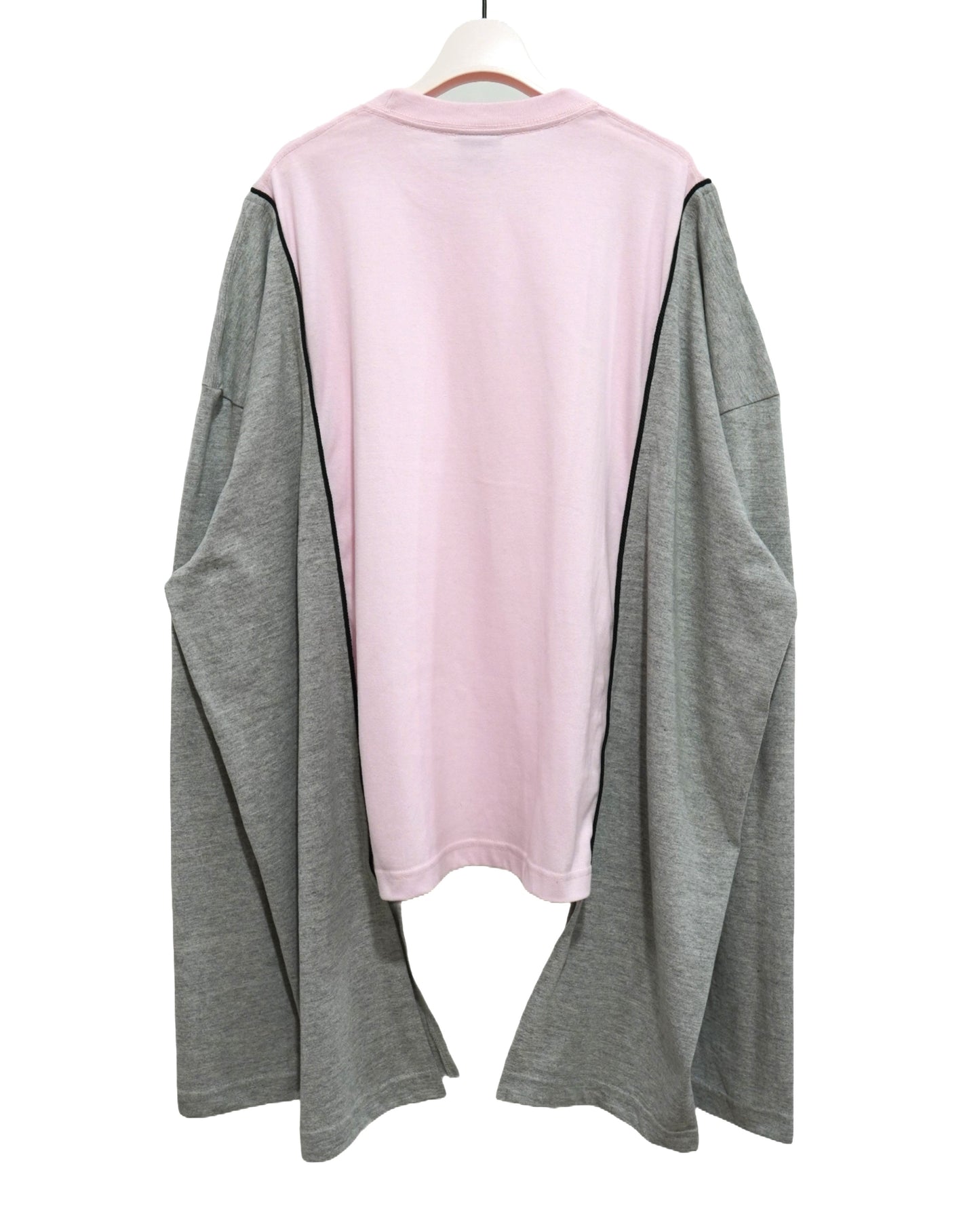 NON TOKYO / DOCKING T-SHIRT (PINK×GRAY) / NON TOKYO docking T-shirt (pink×gray)