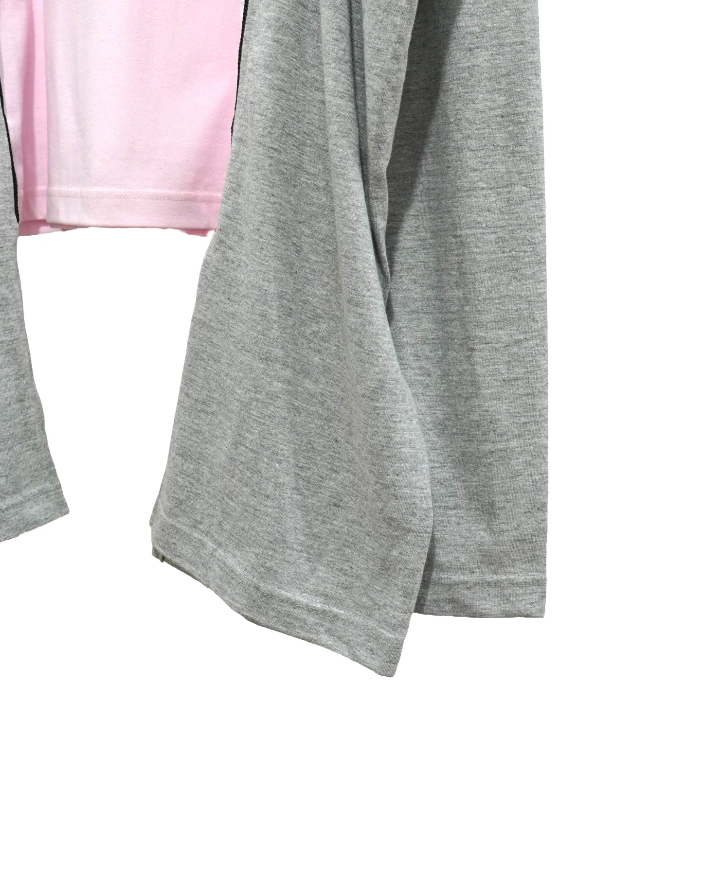 NON TOKYO / DOCKING T-SHIRT (PINK×GRAY) / NON TOKYO docking T-shirt (pink×gray)