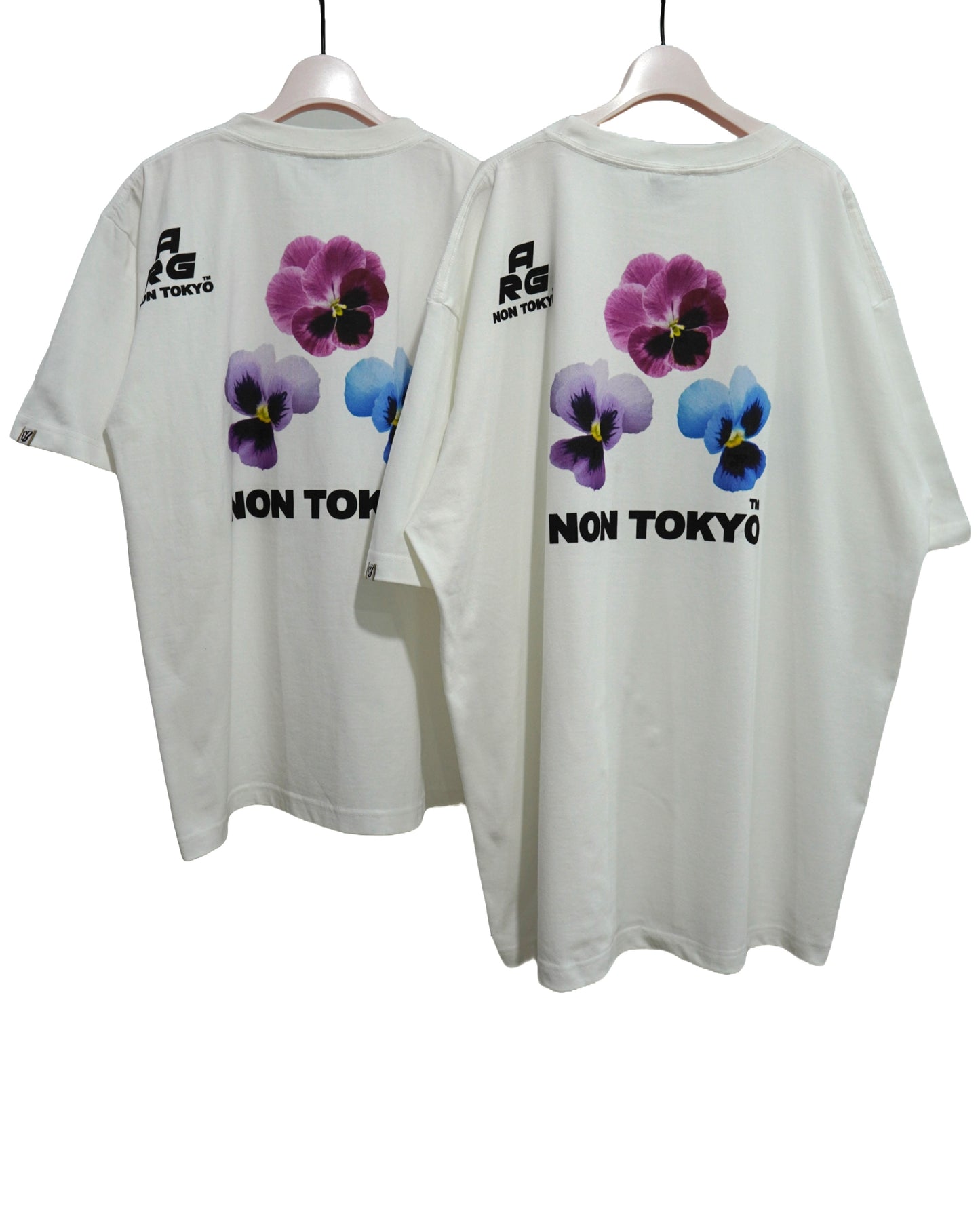 NON TOKYO /  PRINT T-SHIRT (PANSY / WHITE) / 〈ノントーキョー〉プリントTシャツ (パンジー / ホワイト)