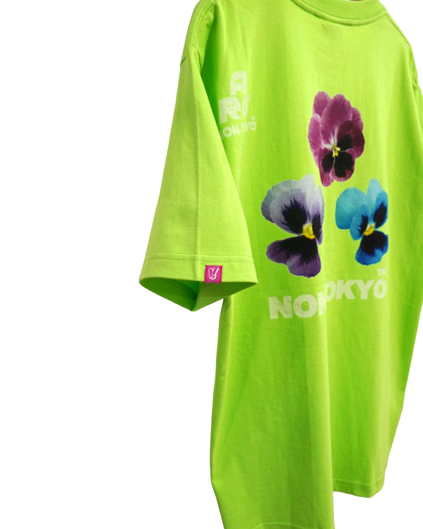 NON TOKYO /  PRINT T-SHIRT (PANSY / GREEN) / 〈ノントーキョー〉プリントTシャツ (パンジー / グリーン)