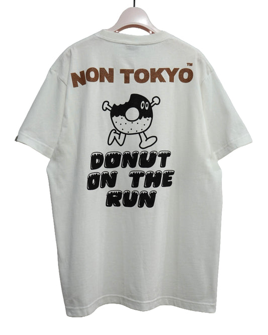 NON TOKYO /  PRINT T-SHIRT (DONUT / WHITE) / 〈ノントーキョー〉プリントTシャツ (ドーナツ / ホワイト)