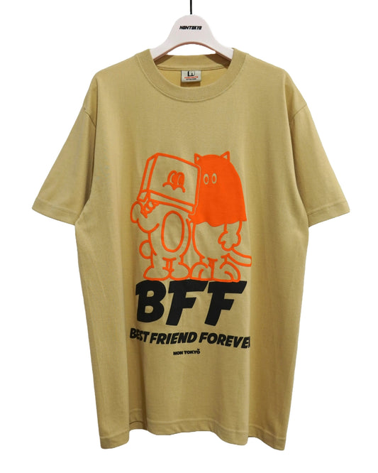 NON TOKYO /  PRINT T-SHIRT (BFF / BEIGE) / 〈ノントーキョー〉プリントTシャツ (BFF / ベージュ)