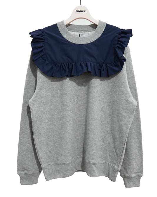 NON TOKYO / DOCKING SHIRT PULL-OVER SWEAT (GRAY) / &lt;NON TOKYO&gt; Docking shirt pullover sweatshirt (gray)