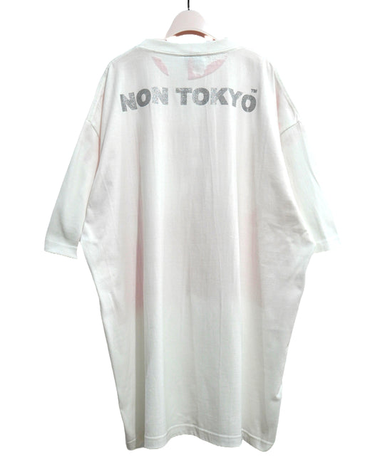NON TOKYO /  PRINT BIG T-SHIRT (FACE / WHITE) / 〈ノントーキョー〉プリントビッグTシャツ (フェイス / ホワイト)