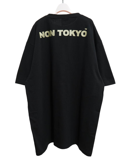NON TOKYO /  PRINT BIG T-SHIRT (FACE / BLACK) / 〈ノントーキョー〉プリントビッグTシャツ (フェイス / ブラック)