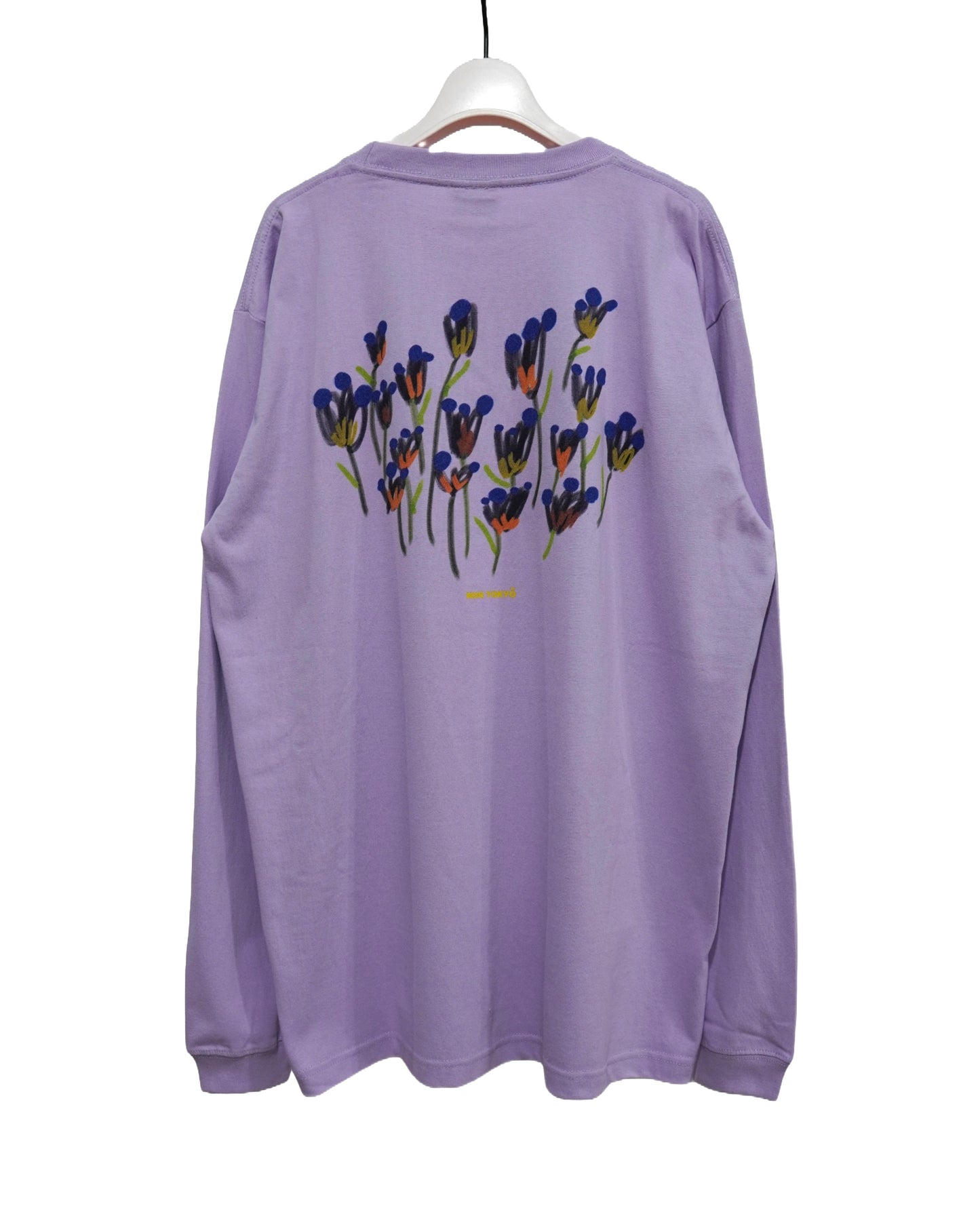 NON TOKYO / PRINT L/S T-SHIRT(DRAWING FLOWER / PURPLE) / &lt;NON TOKYO&gt; Printed long sleeve T-shirt (Drawing flower / Purple)