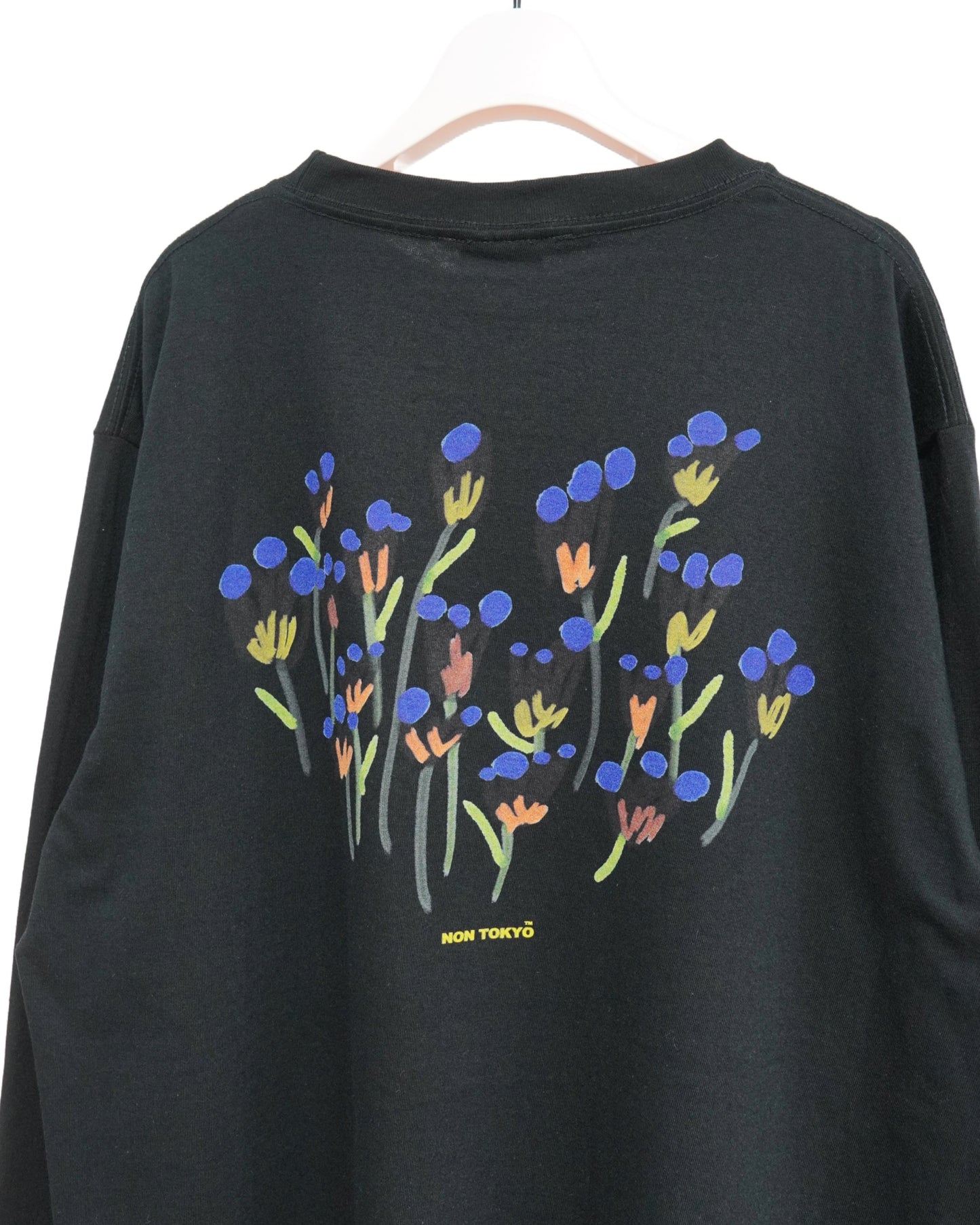 NON TOKYO / PRINT L/S T-SHIRT(DRAWING FLOWER / BLACK)