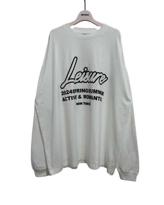 NON TOKYO / PRINT L/S T-SHIRT(LEISURE / WHITE) / 〈ノントーキョー〉プリントロングスリーブTシャツ (レジャー / ホワイト)