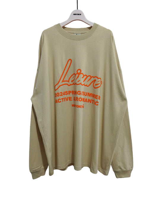 NON TOKYO / PRINT L/S T-SHIRT(LEISURE / BEIGE) / &lt;NON TOKYO&gt; Printed long sleeve T-shirt (leisure / beige)