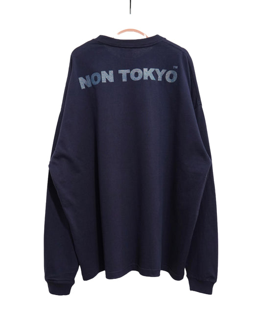 NON TOKYO / PRINT L/S T-SHIRT(HOUSE / NAVY) / 〈ノントーキョー〉プリントロングスリーブTシャツ (家 / ネイビー)