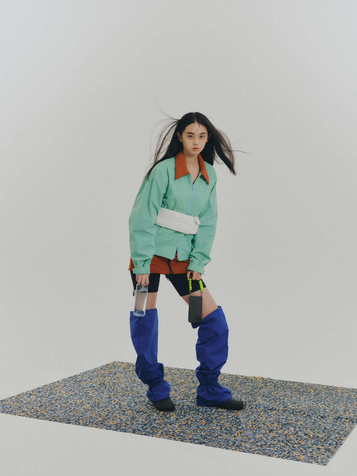 LONG BOOTS COVER (BLUE)
