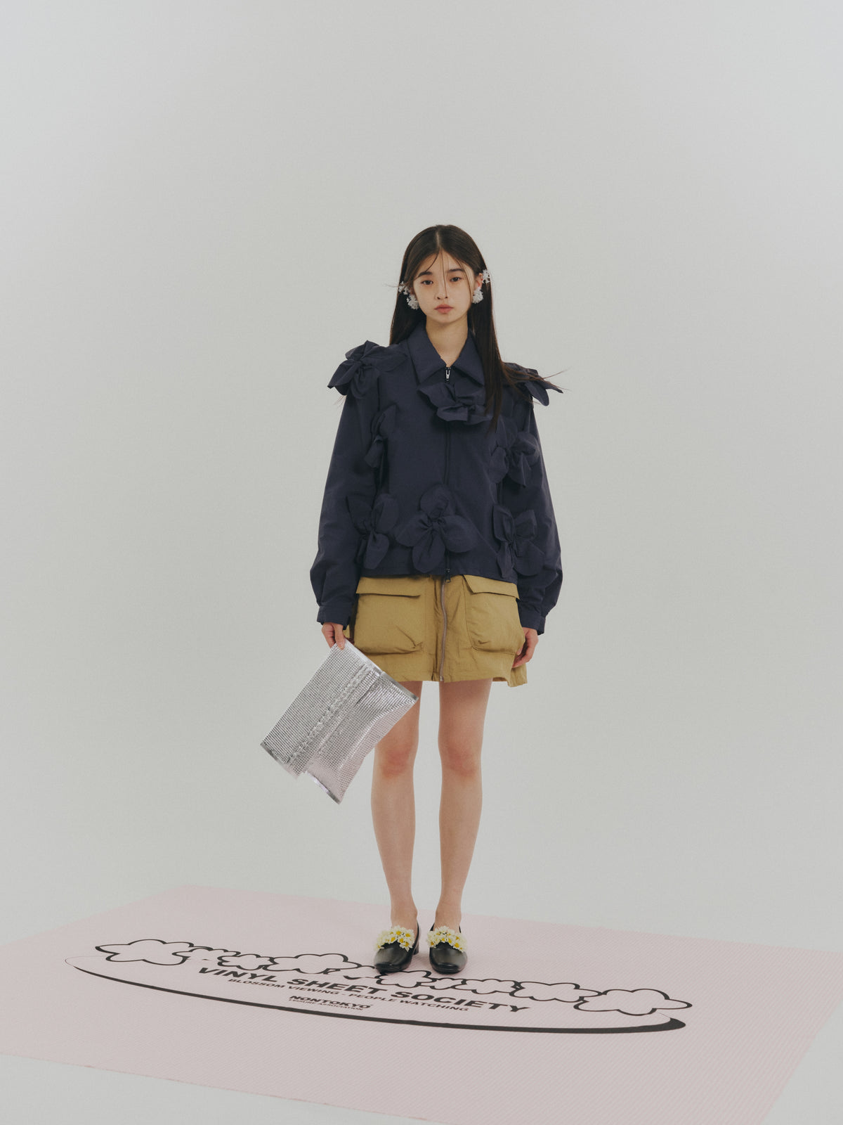 FLOWER TECH BLOUSON  (NAVY)