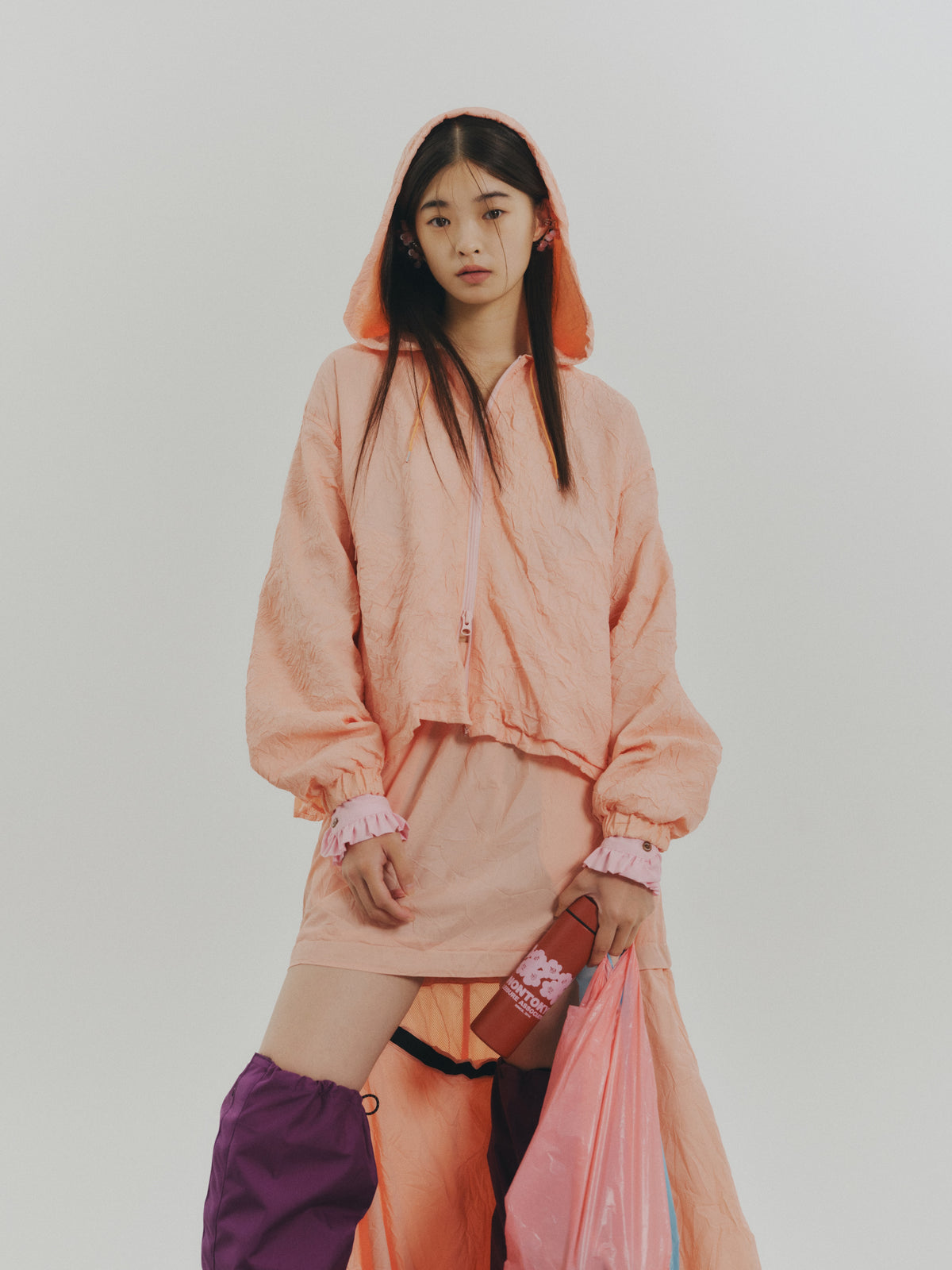 2WAY CRINKLE SKIRT (PINK)