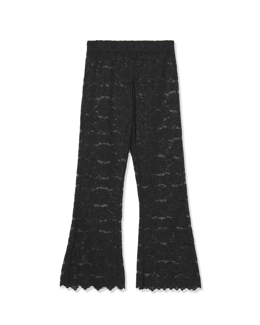 LACE FLARE PANTS (BLACK)