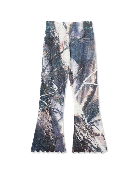 LACE DIRECT PRINT FLARE PANTS (CAMO)