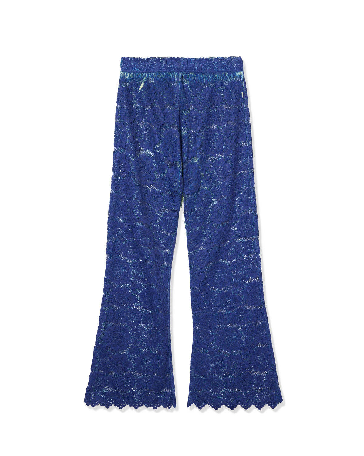 LACE DIRECT PRINT FLARE PANTS (BLUE)