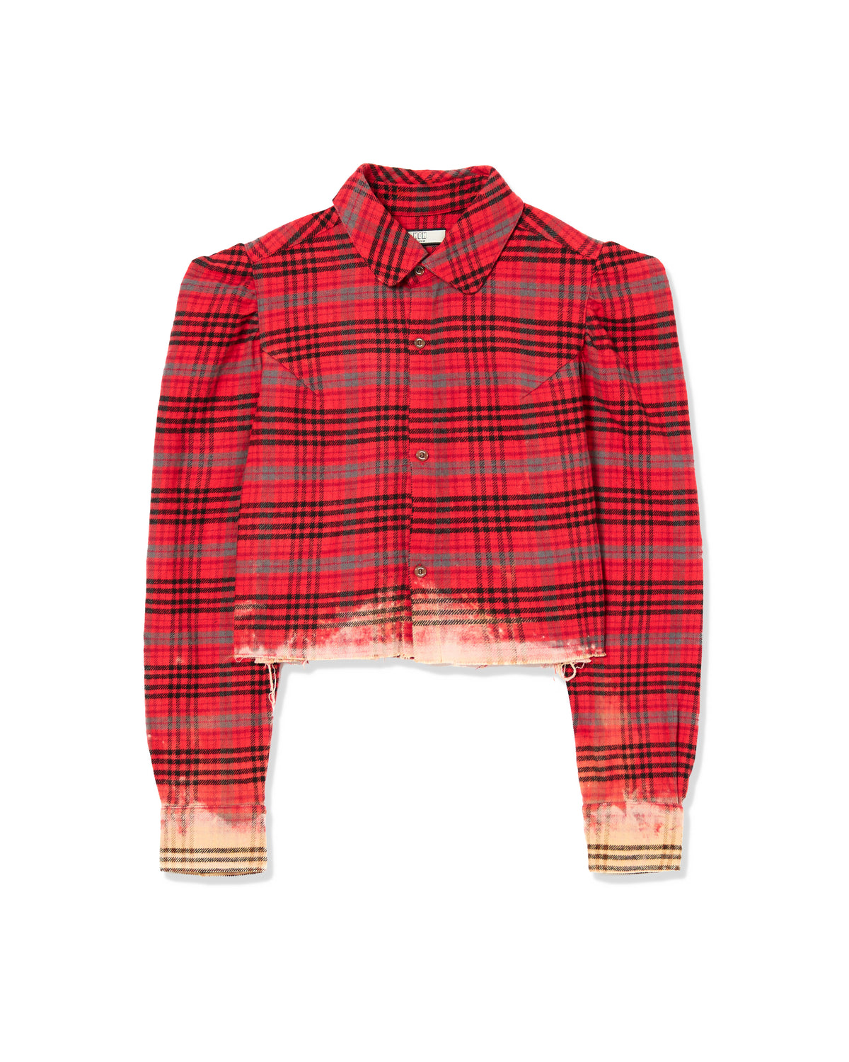 CHECK BLEACH SHIRT (RED)