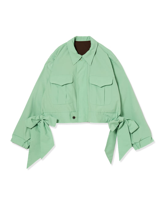 REVERSIBLE RIBBON JACKET (M.GREEN x BROWN)