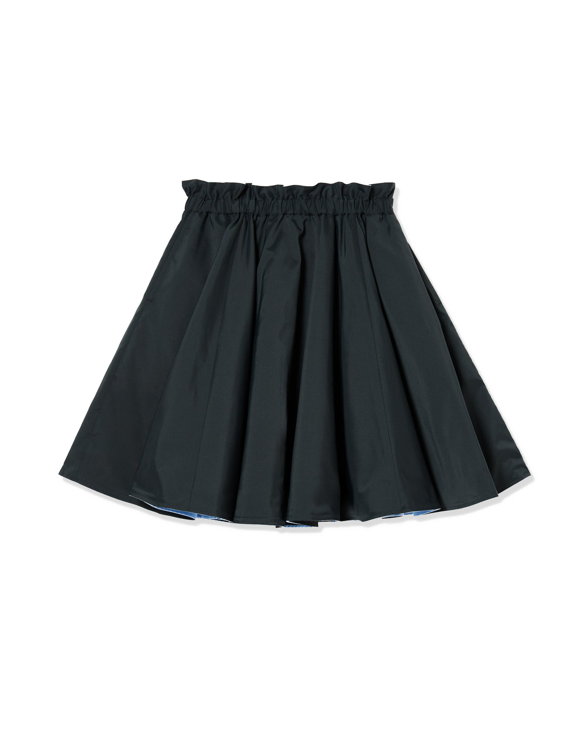 REVERSIBLE GATHER SKIRT (L.BLUE x BLACK )
