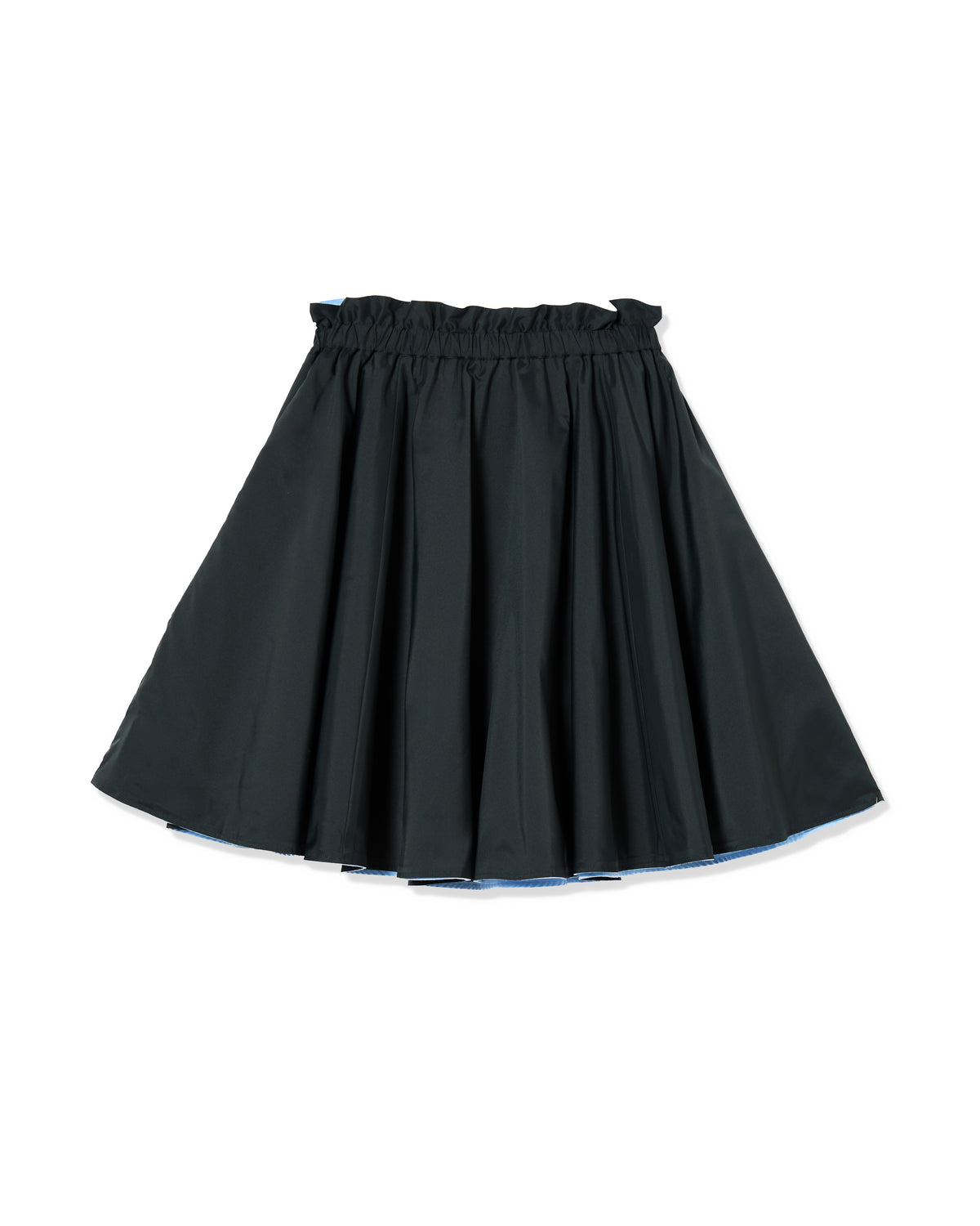 REVERSIBLE GATHER SKIRT (L.BLUE x BLACK )