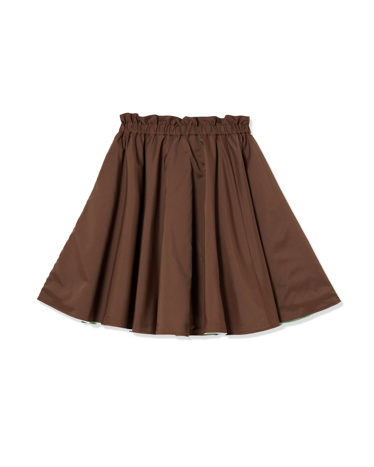 REVERSIBLE GATHER SKIRT (M.GREEN x BROWN)