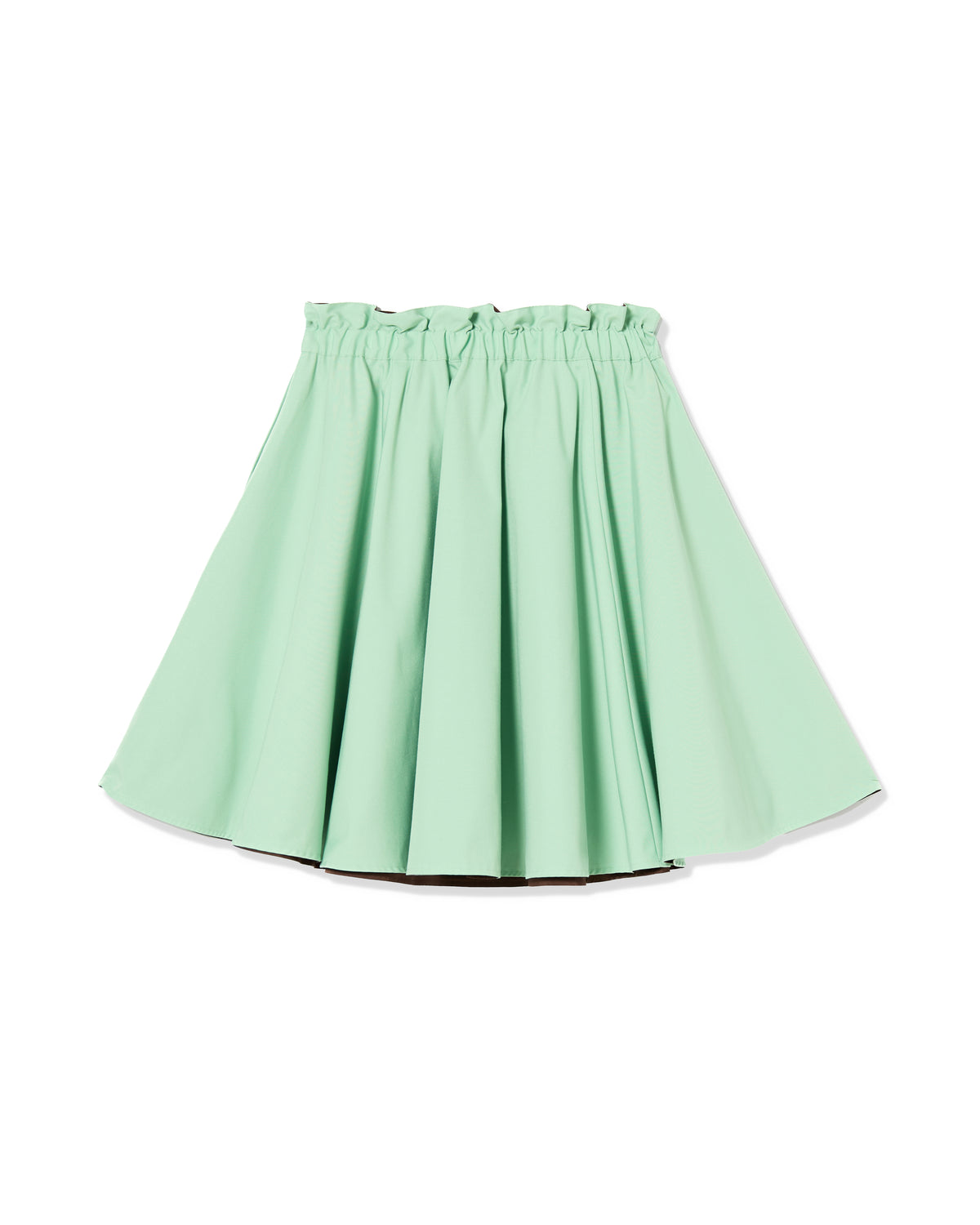REVERSIBLE GATHER SKIRT (M.GREEN x BROWN)