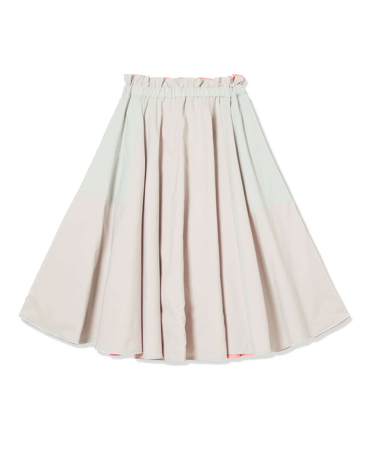 REVERSIBLE GATHER SKIRT (PINK x IVORY)