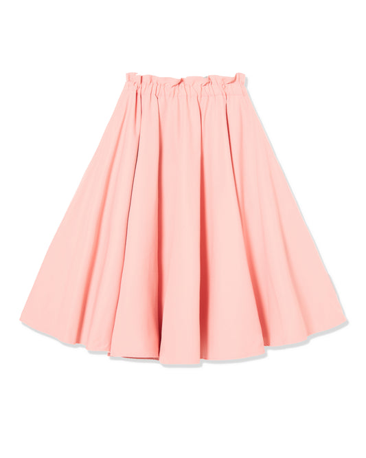 REVERSIBLE GATHER SKIRT (PINK x IVORY)