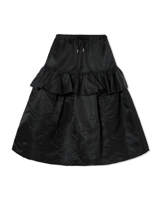 NYLON FRILL SKIRT (BLACK)