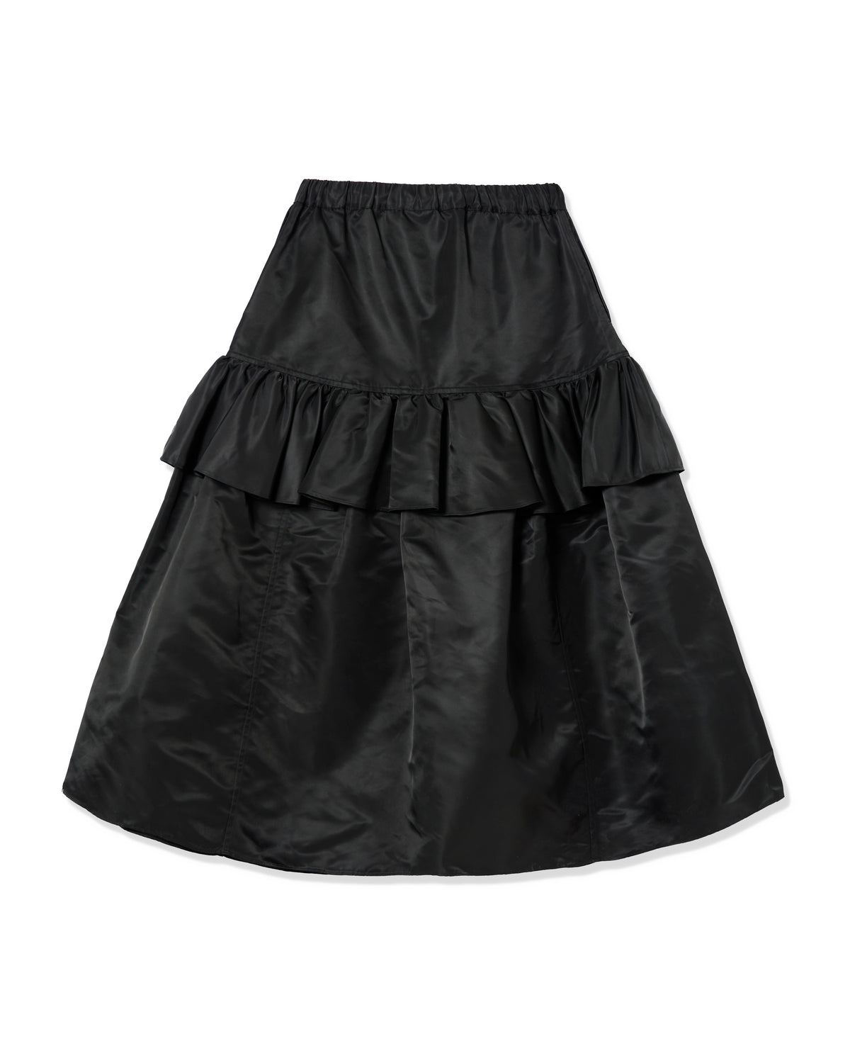 NYLON FRILL SKIRT (BLACK)