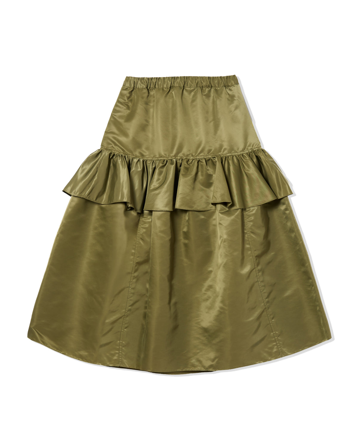 NYLON FRILL SKIRT (KHAKI)