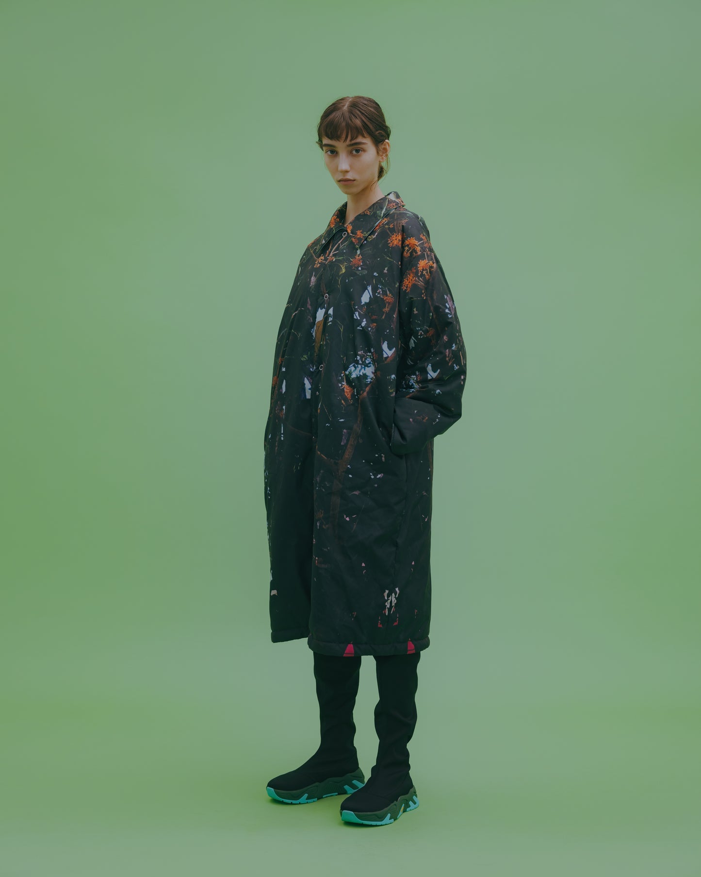 NON TOKYO / REVERSIBLE BATTING COAT (OSMANTHUS×M.GREEN)