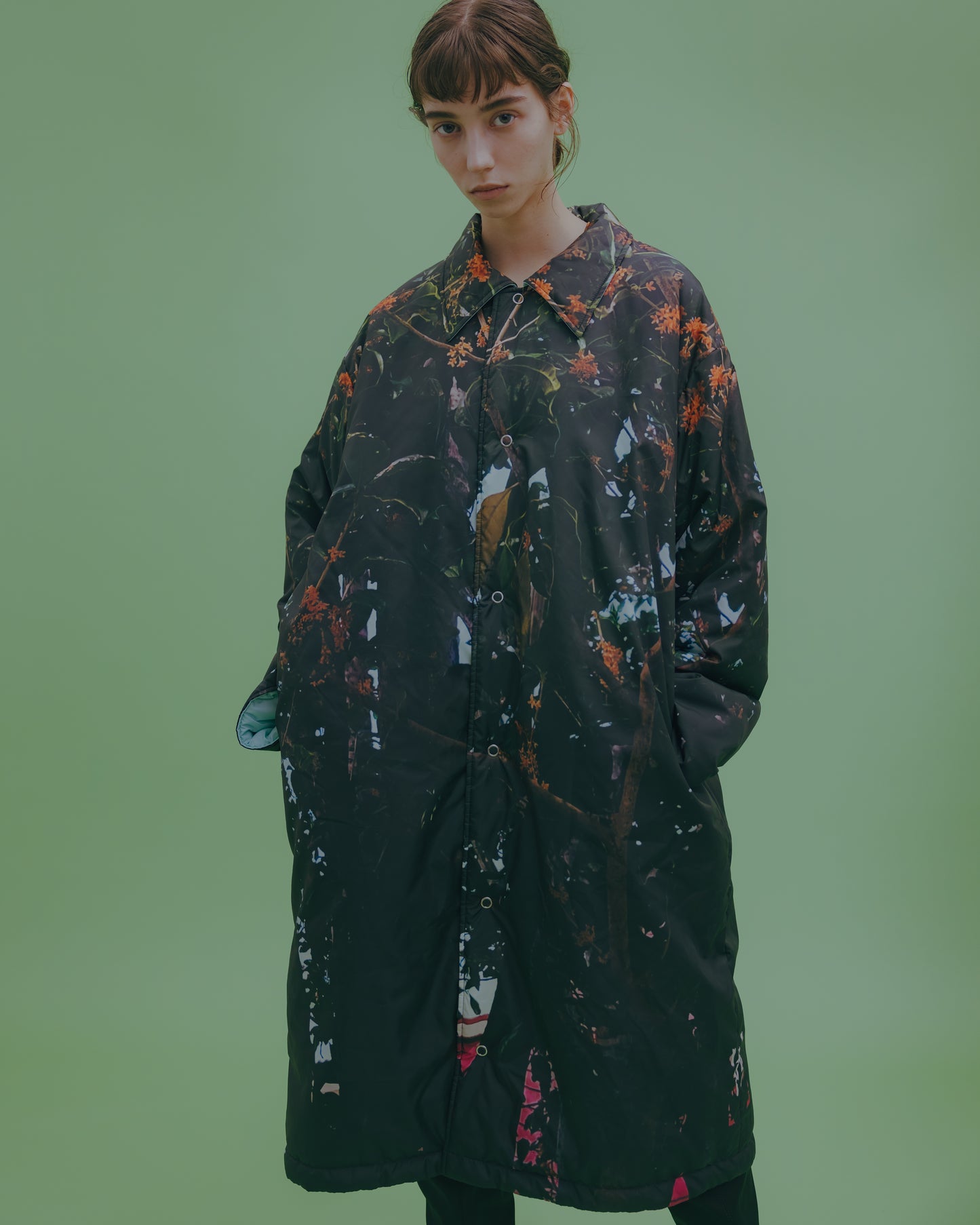 NON TOKYO / REVERSIBLE BATTING COAT (OSMANTHUS×M.GREEN)