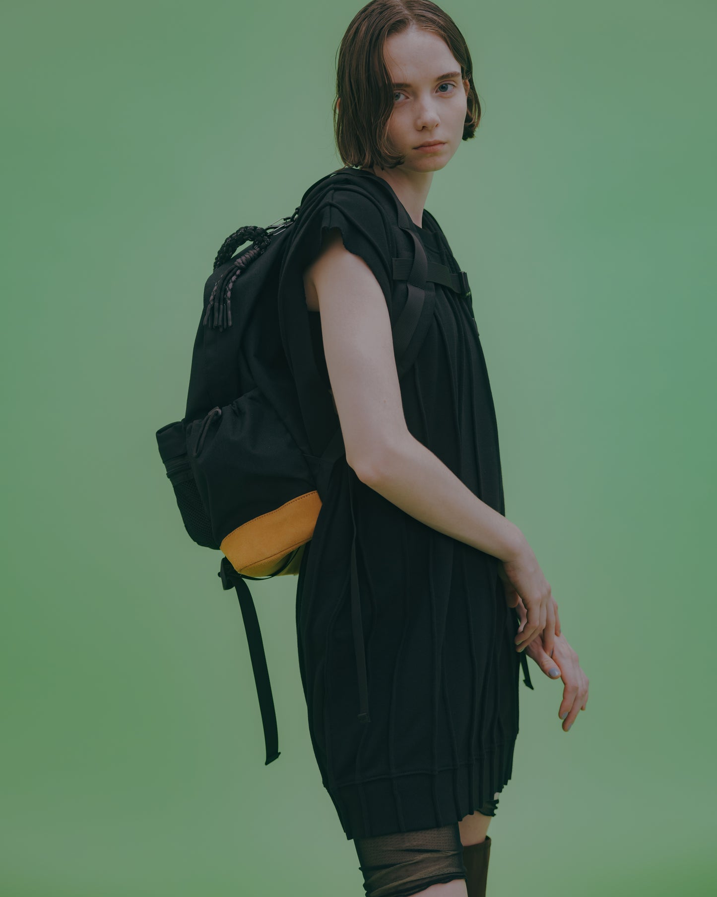 NON TOKYO / PIN TUCK SWEAT VEST (BLACK) / <NON TOKYO> Pin tuck sweat vest (black)