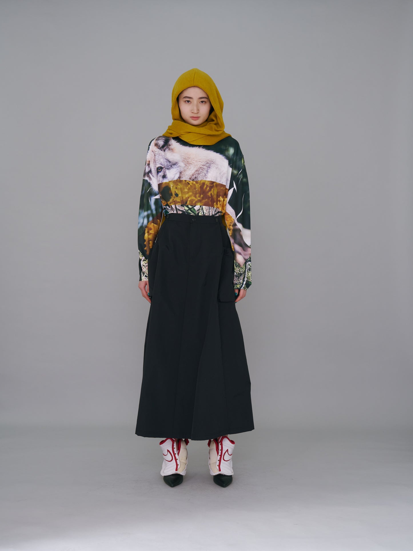 NON TOKYO / OUTDOOR LONG SKIRT (BLACKxBLACK)