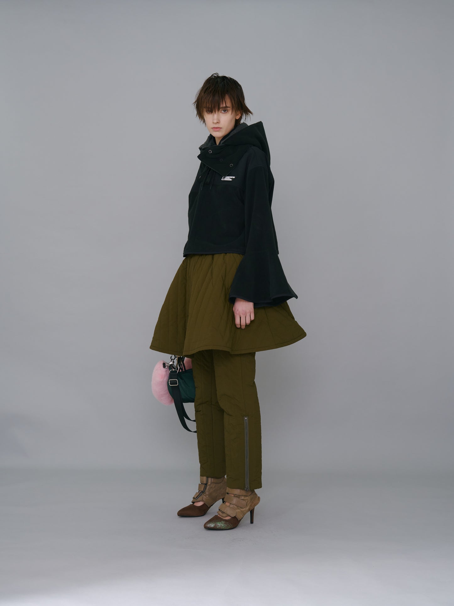 NON TOKYO / 3WAY QUILTING SKIRT PANTS (KHAKI) &lt;NON TOKYO&gt; 3WAY QUILTING SKIRT PANTS (KHAKI)