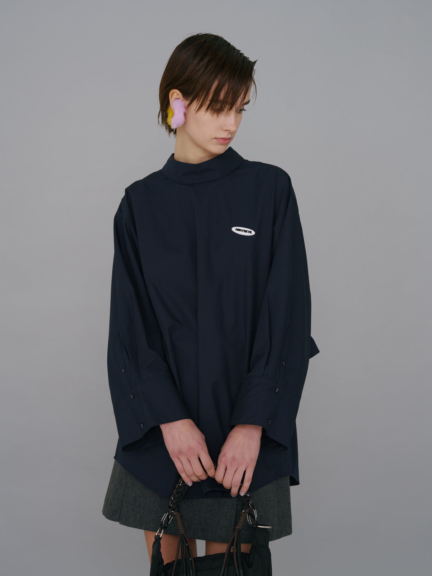 NON TOKYO / WIDE CHIMNEY PULLOVER SHIRTS (NAVY)