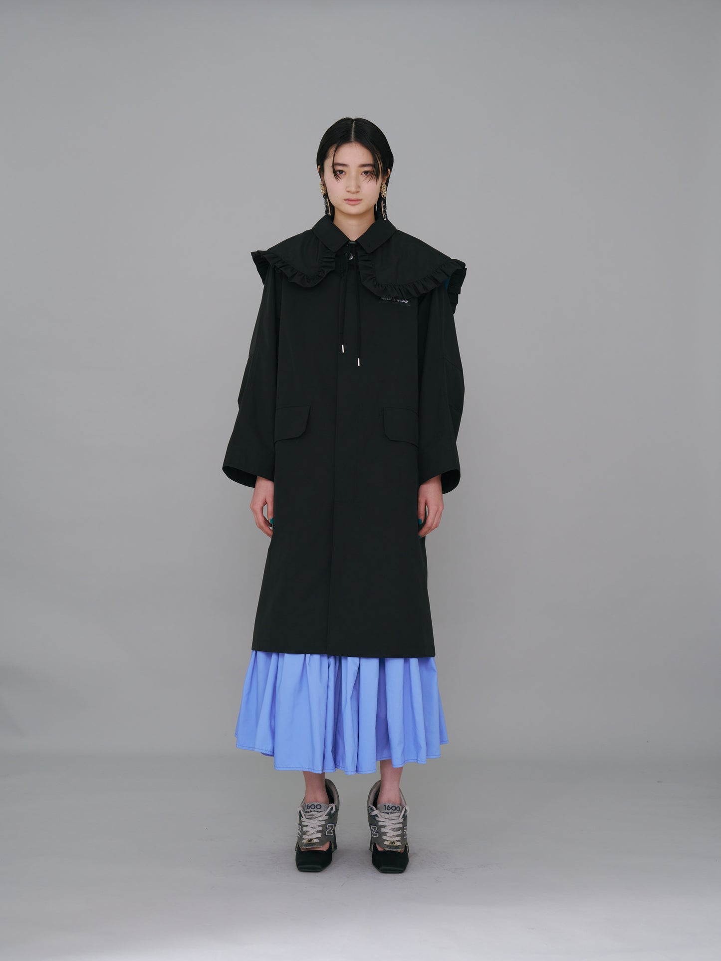 NON TOKYO / REVERSIBLE FRILL COLLAR (BLACKxBLUE)