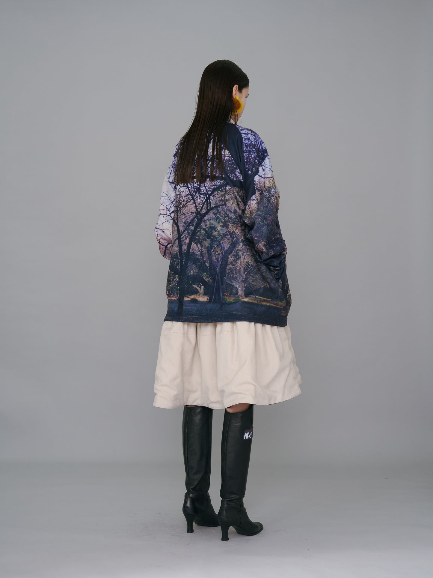 NON TOKYO / PRINT FLEECE BIG CARDIGAN (PARK)